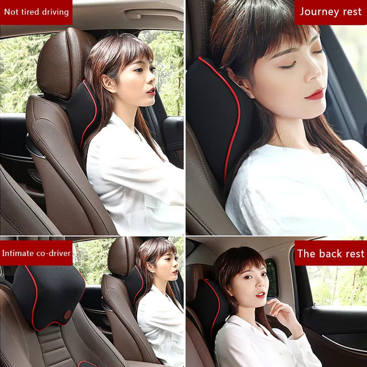 Memory Foam Car Neck & Lumbar Pillow